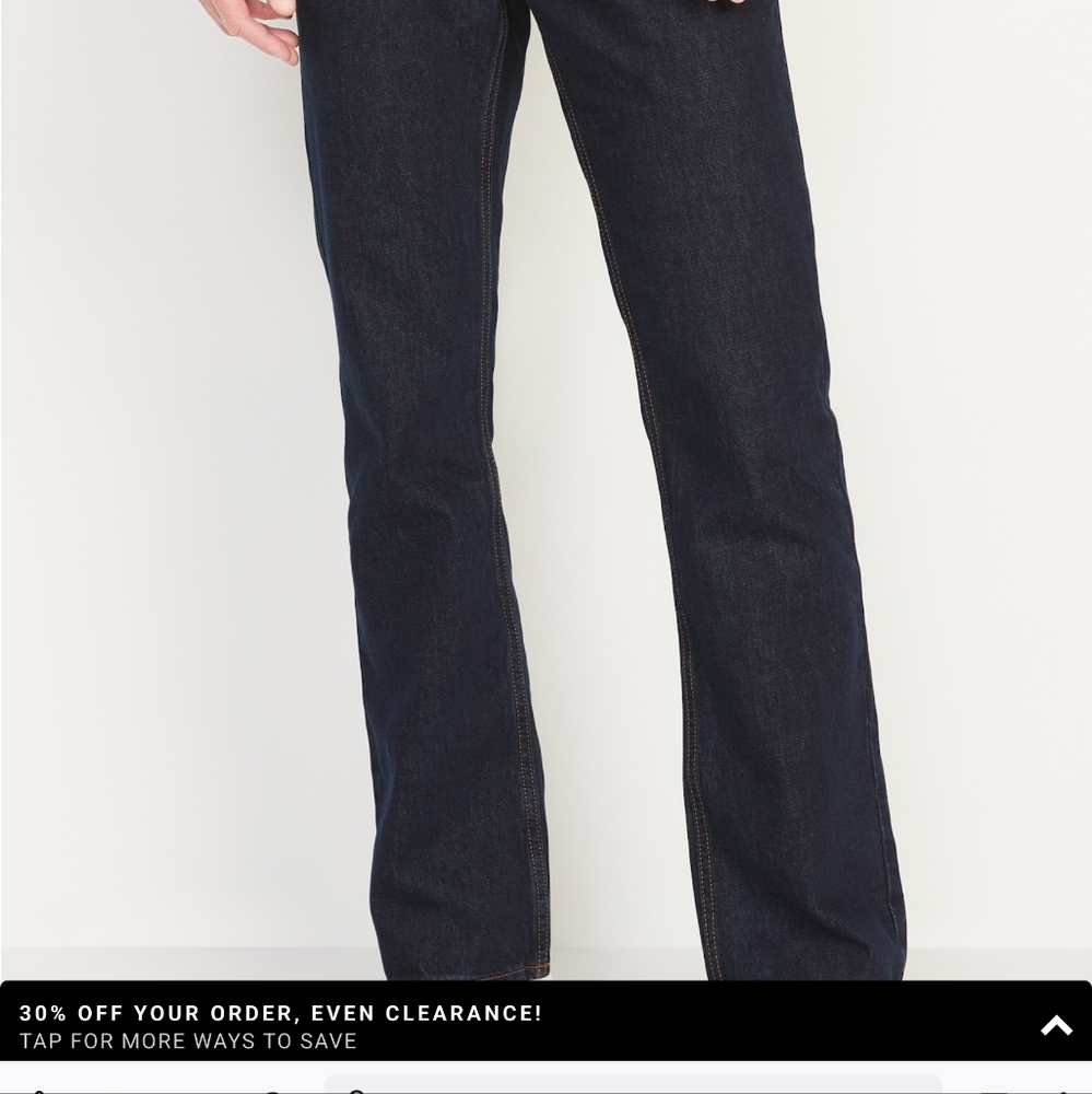 Mens Old Navy low rise boot cut jeans